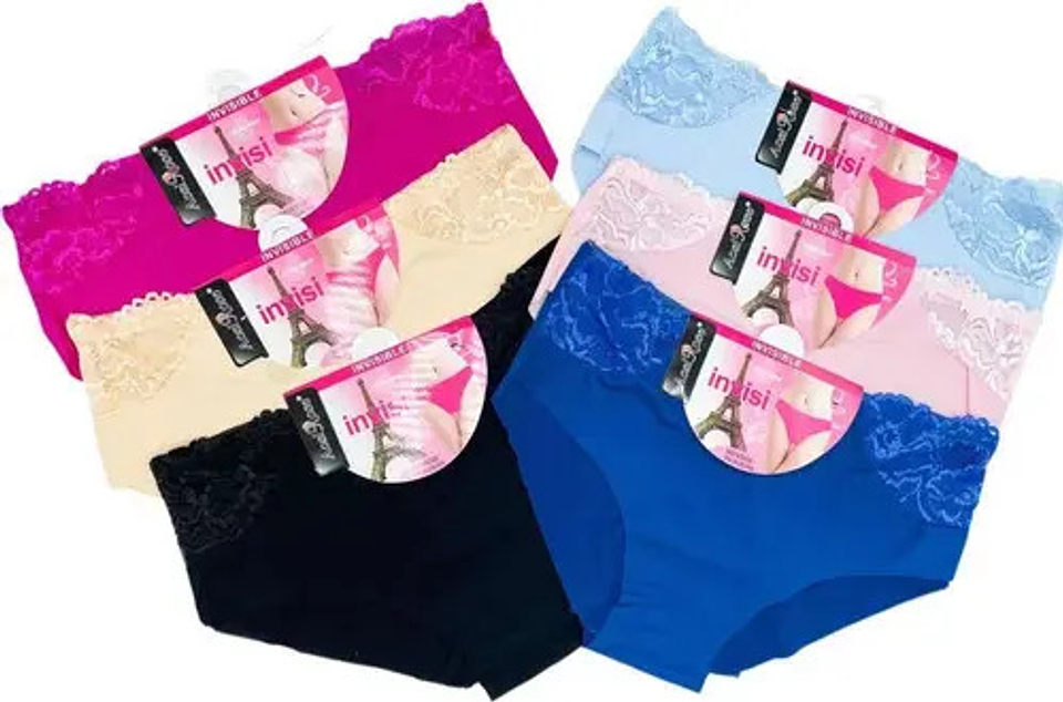 Pack 3 Calzón Invisible Sin Costuras  Grande 1