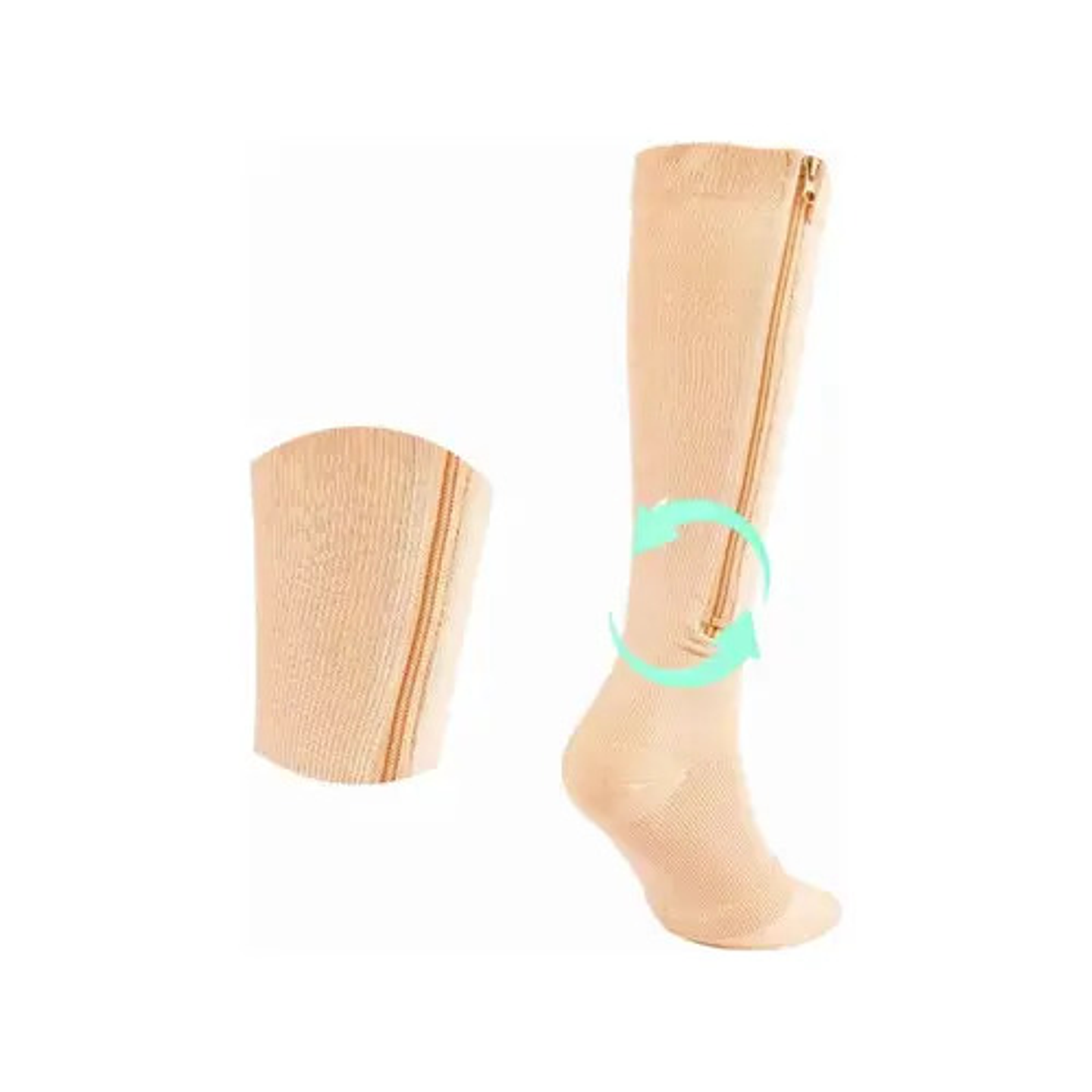 2 Pares De Calcetas Medias De Compresión Várices Circulación 3