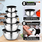 Juego De Bowls Con Tapa Acero Inoxidable Antideslizante Plateado - Miniatura 8