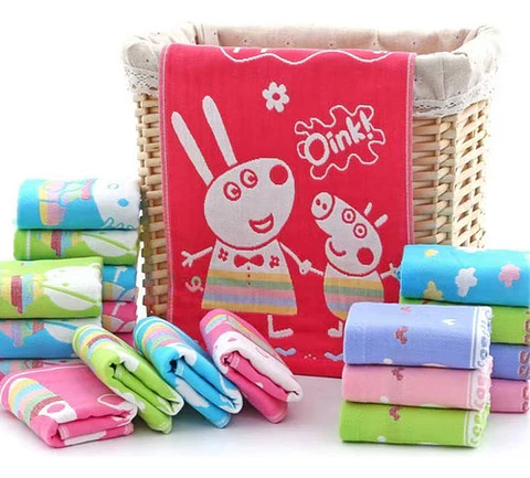 Pack 6 Toalla De Parvulo Toalla Niños Algodón 50x27cm