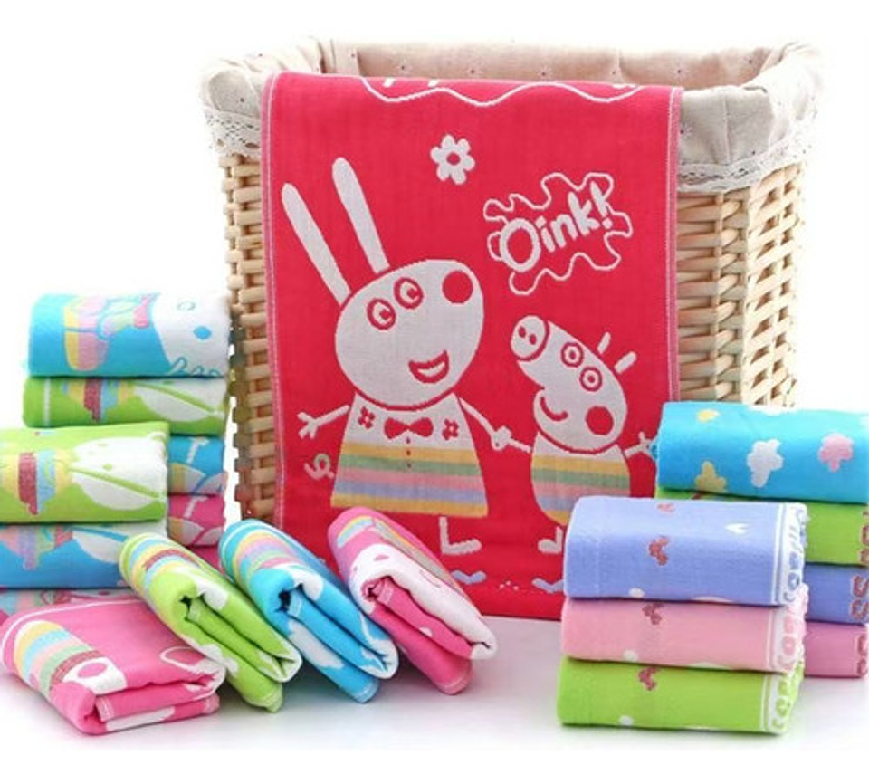 Pack 6 Toalla De Parvulo Toalla Niños Algodón 50x27cm 2