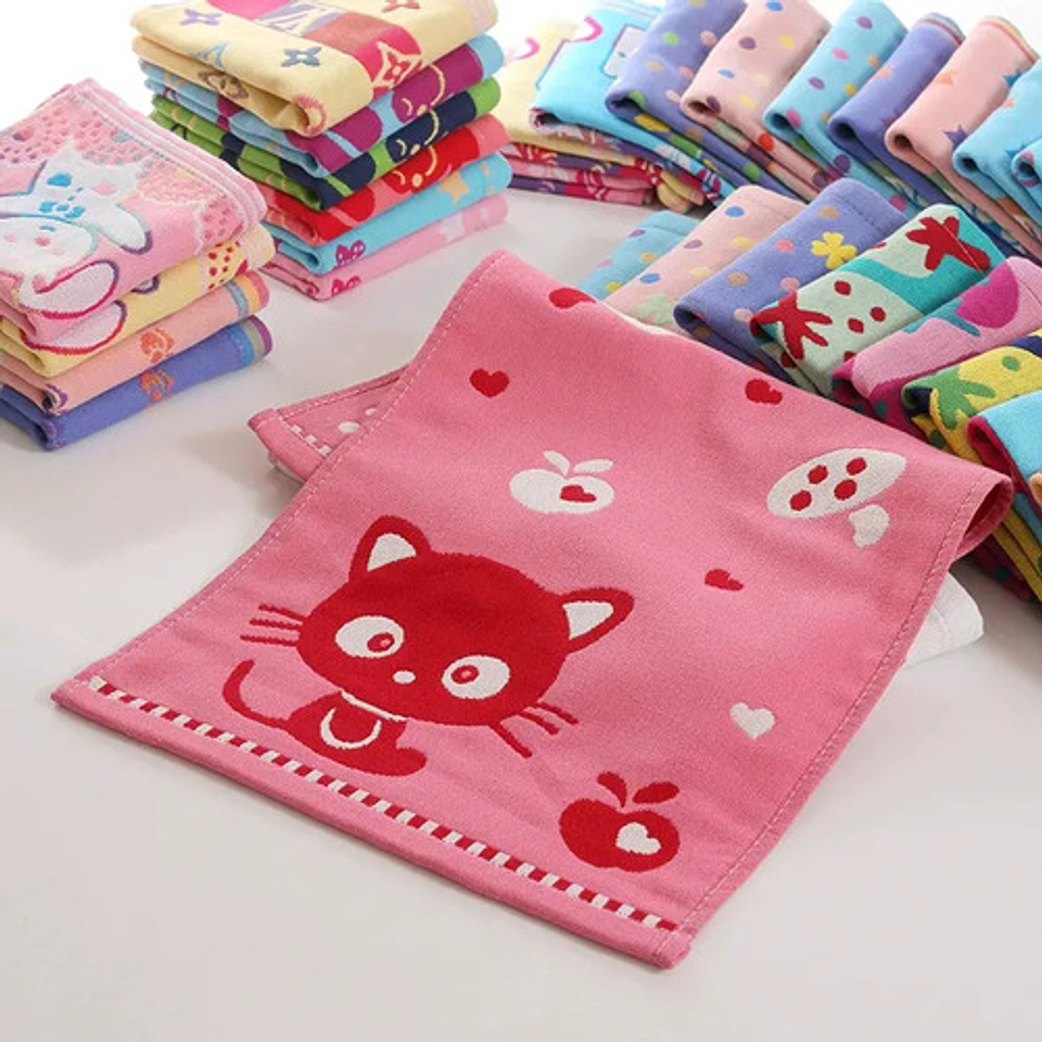 Pack 6 Toalla De Parvulo Toalla Niños Algodón 50x27cm 4