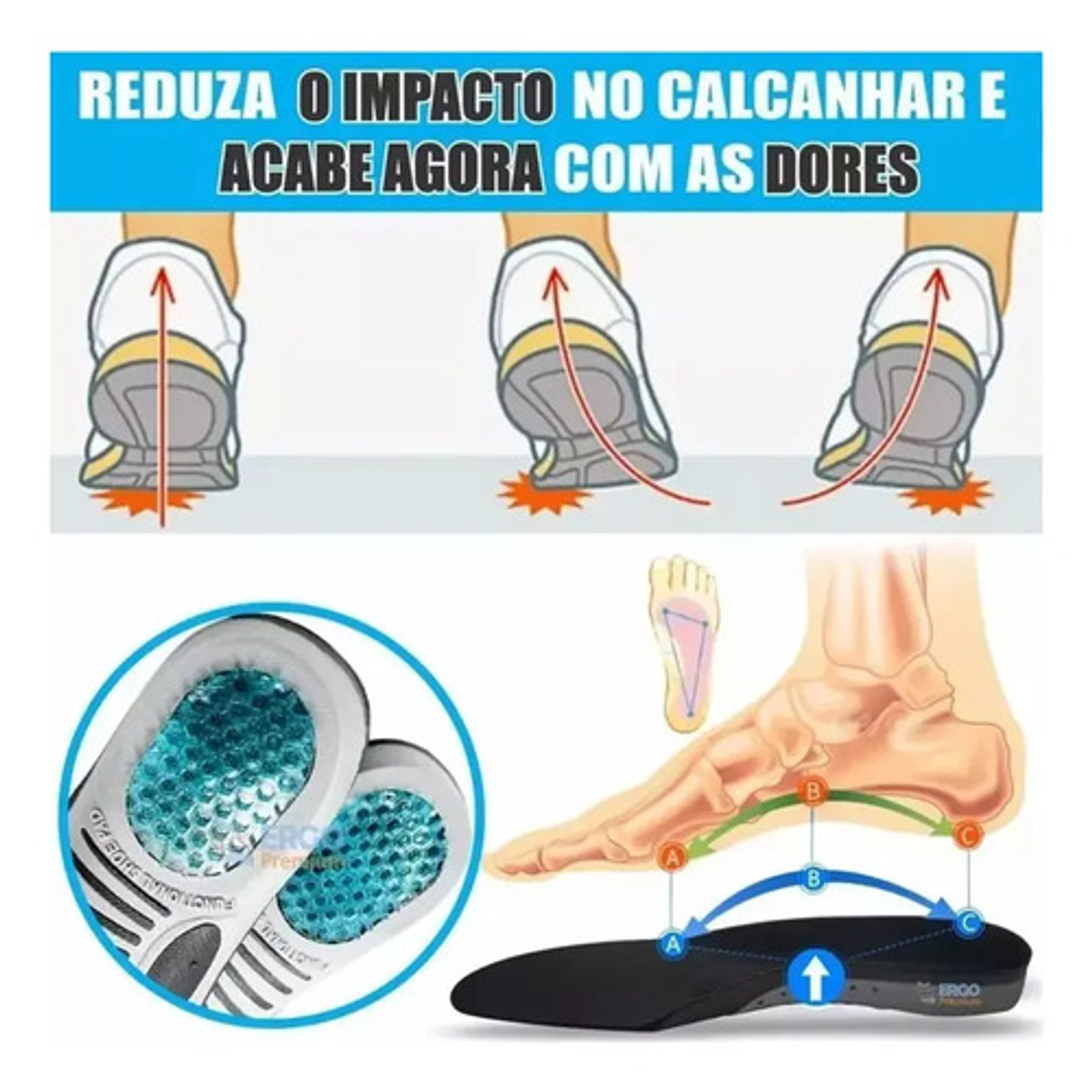 1 Par Plantillas Ortopédicas Para Fascitis Plantar Pie Plano 11