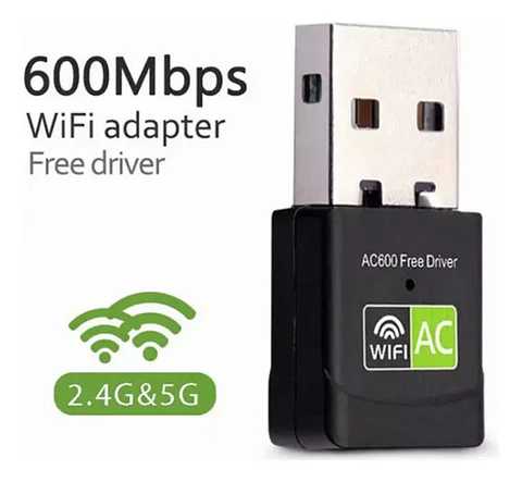 Adaptador Receptor Antena Wifi Ac Doble Banda Dual 2.4y5ghz 