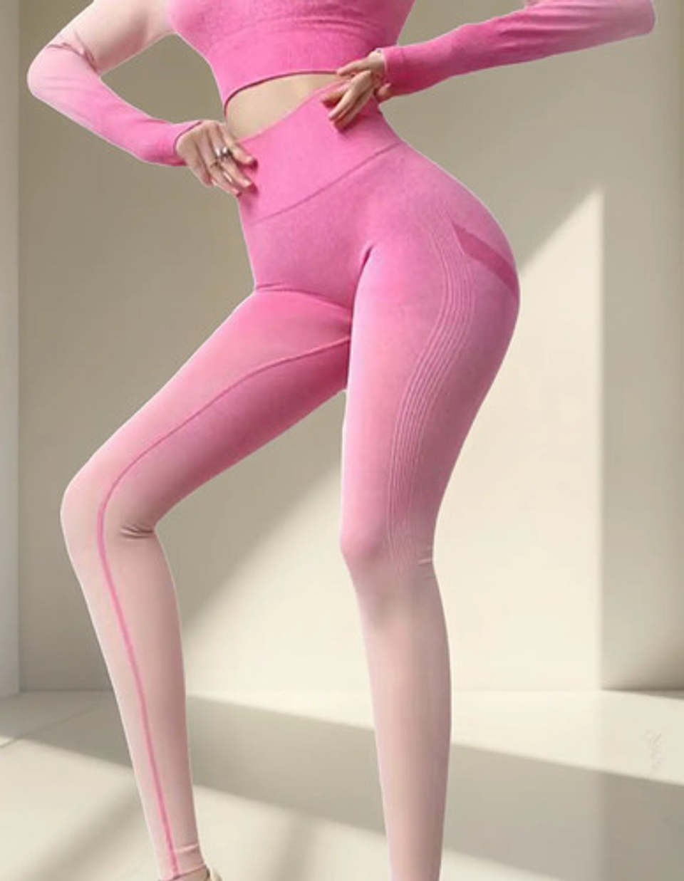 Pack 3 Calzas Leggings Cintura Alta Push Up Colores Surtido 1