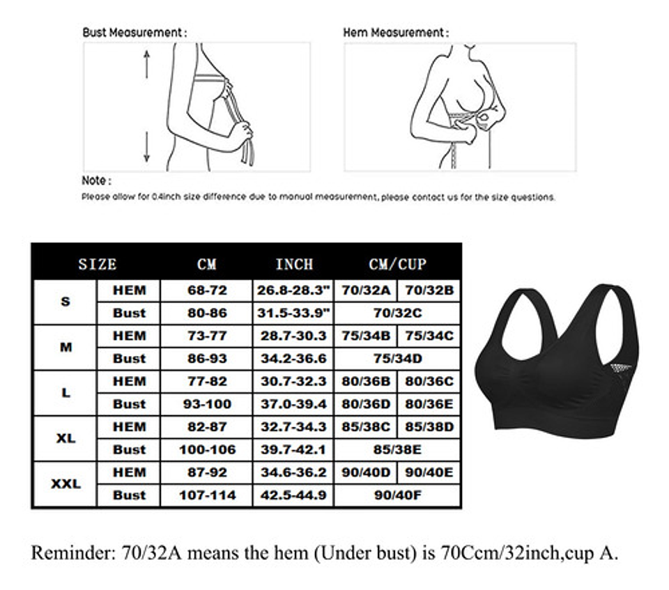 Pack 3 Sostén Deportivo Elasticado Mujer Peto Sujetador 6