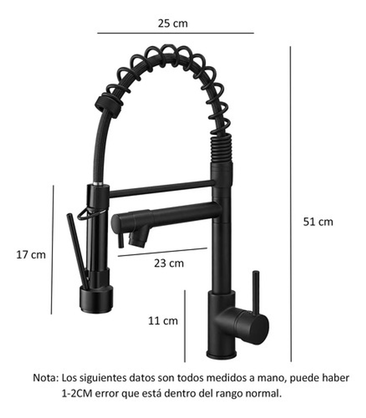 Grifo Mezclador Cocina Monomando Fregadero Llave Giro De 360 3