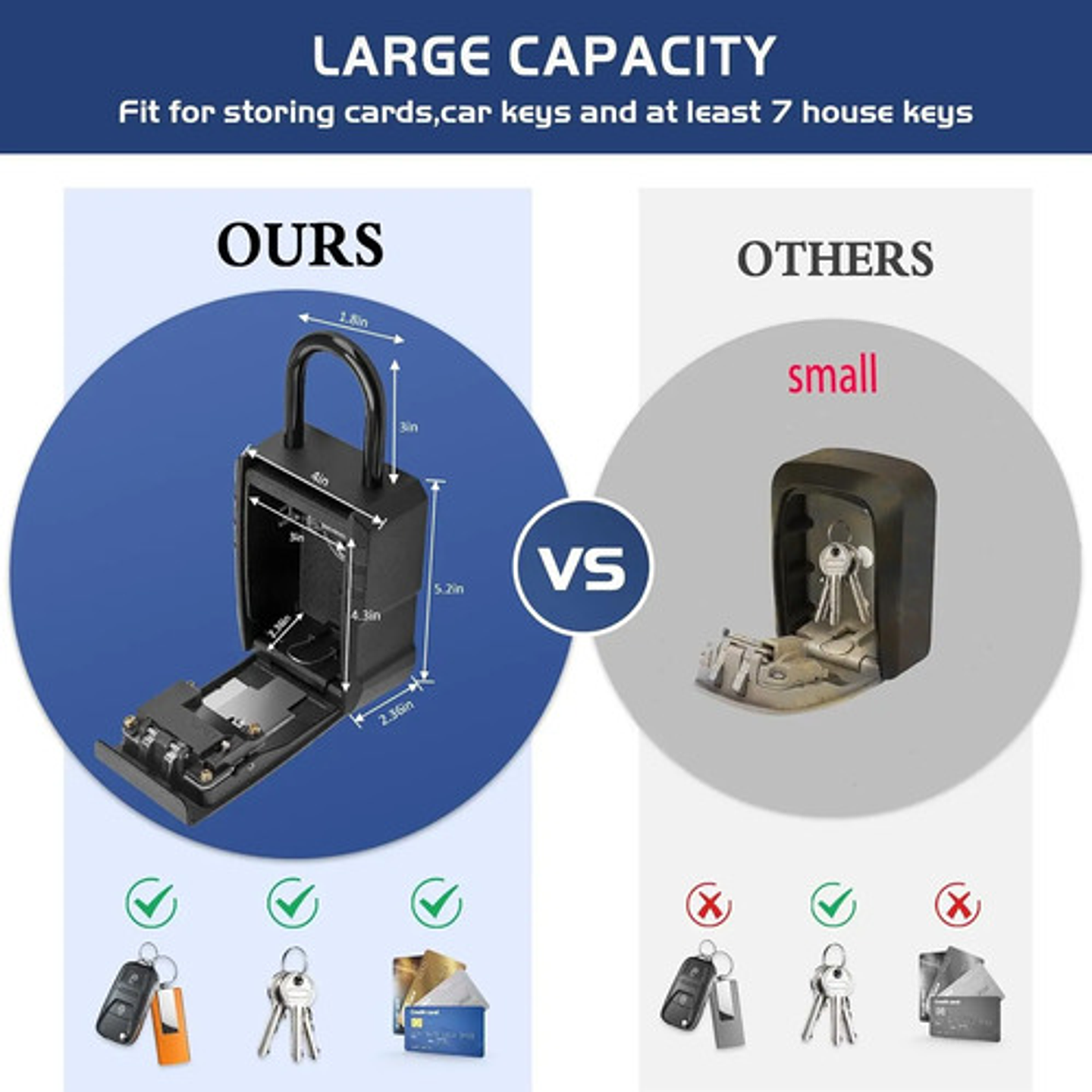 Caja Seguridad Para Llaves Con Clave 3