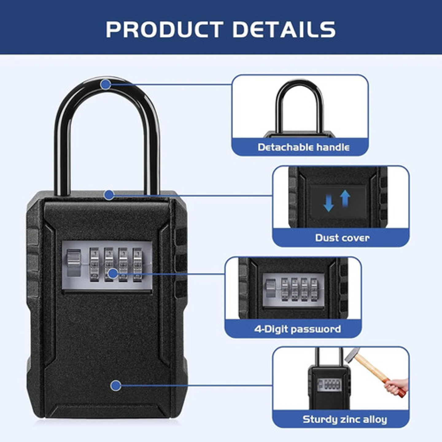 Caja Seguridad Para Llaves Con Clave 4