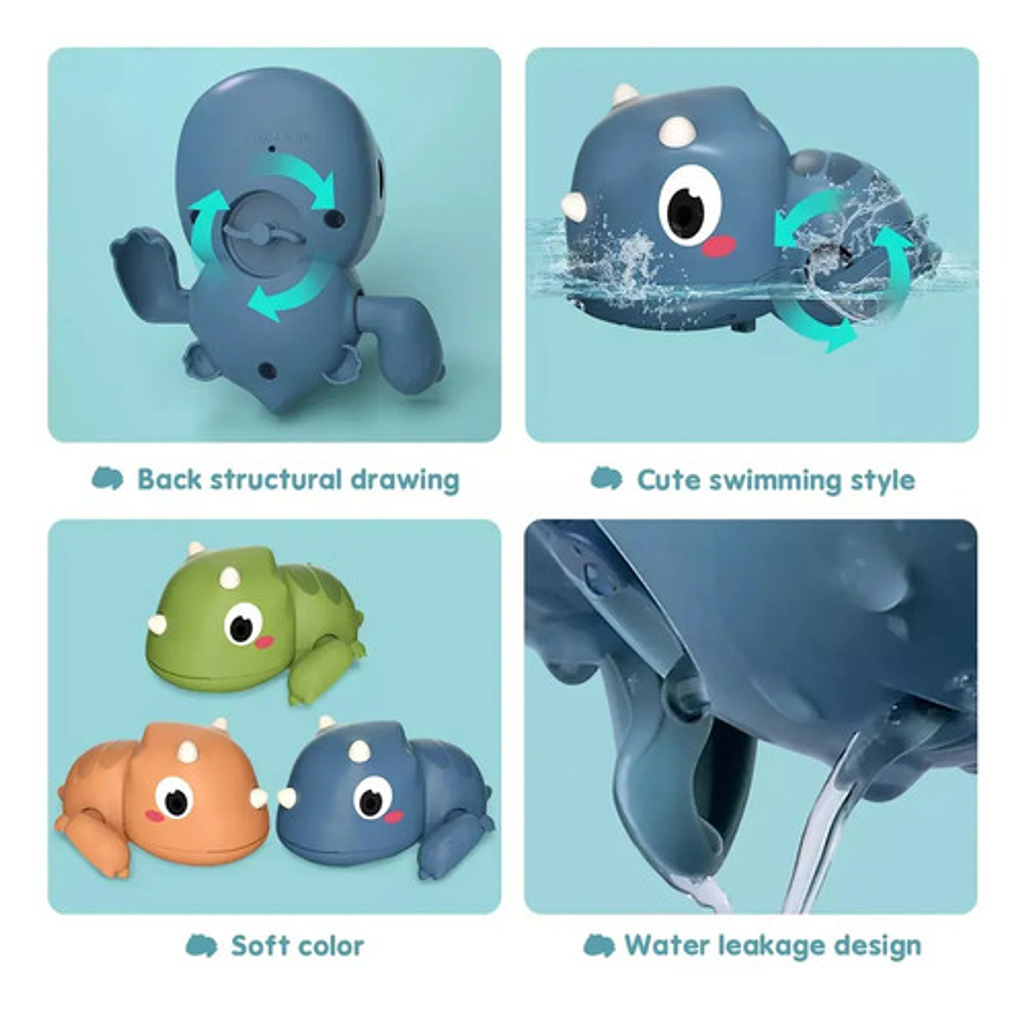 Juguetes De Baño Para Bebés Y Niños El Agua 6 Pack  2