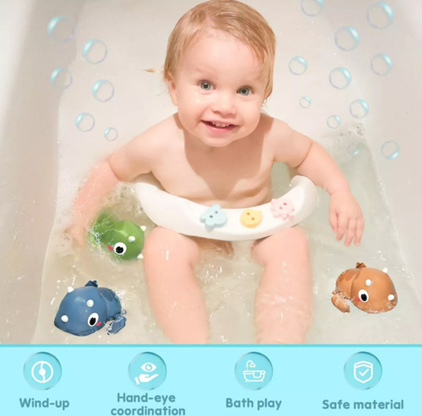 Juguetes De Baño Para Bebés Y Niños El Agua 6 Pack  7