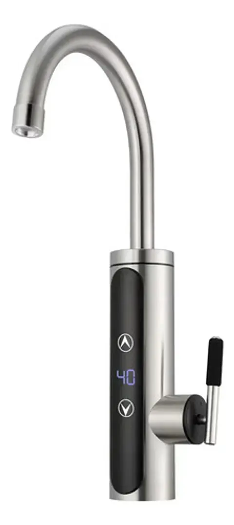 Llave Agua Caliente Eléctrico Lavaplatos Grifo Cocina Blanco Brillante