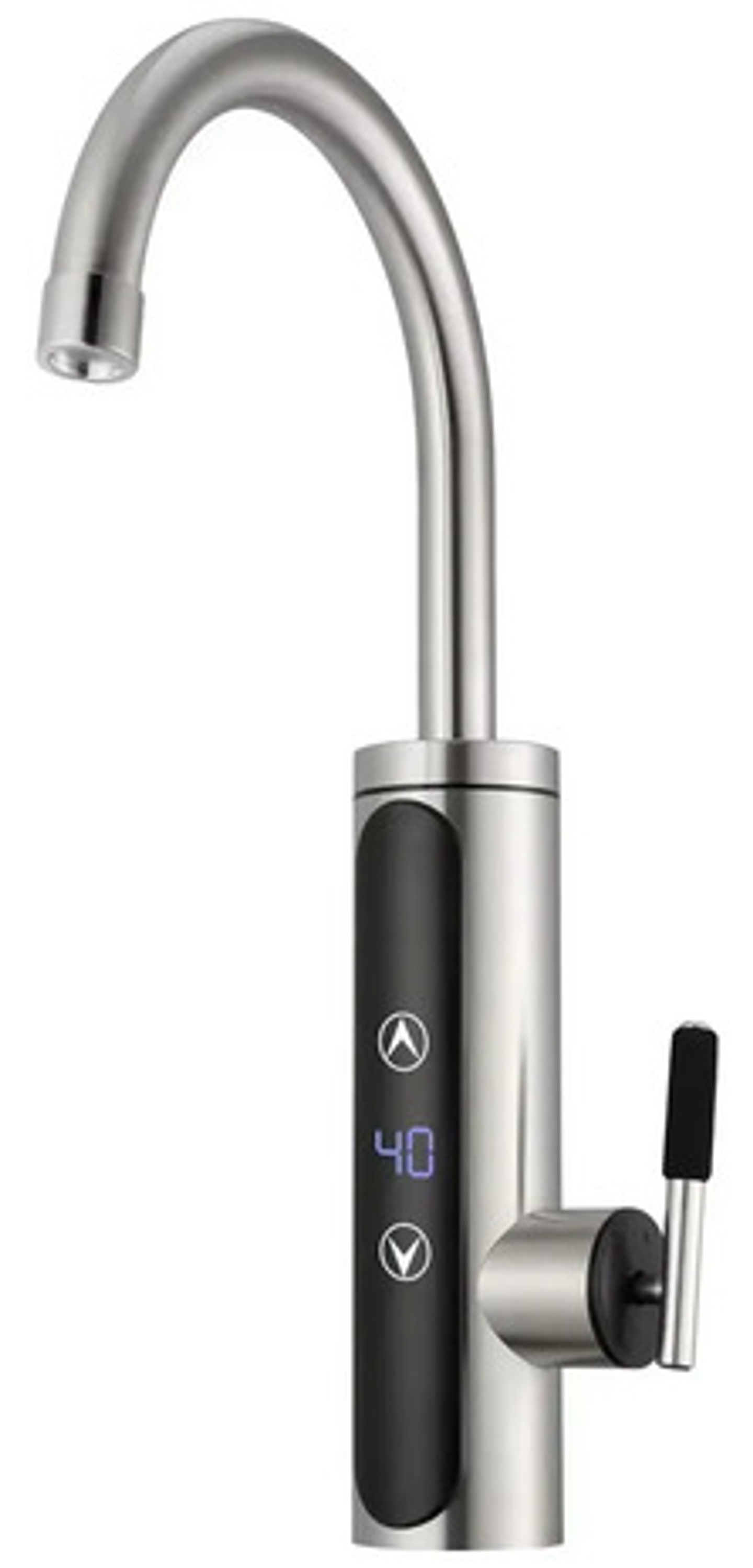 Llave Agua Caliente Eléctrico Lavaplatos Grifo Cocina Blanco Brillante 1