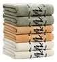 Pack 6 Toalla De Baño Fibra Bambú De Lujo Absorbente Grueso - Miniatura 1