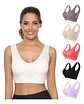 Pack 6 Sostén Deportivo Elasticado Mujer Peto Sujetador - Miniatura 2