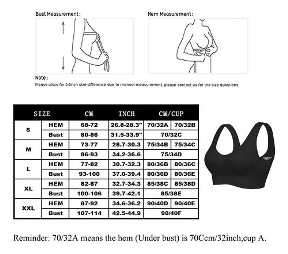 Pack 6 Sostén Deportivo Elasticado Mujer Peto Sujetador 7