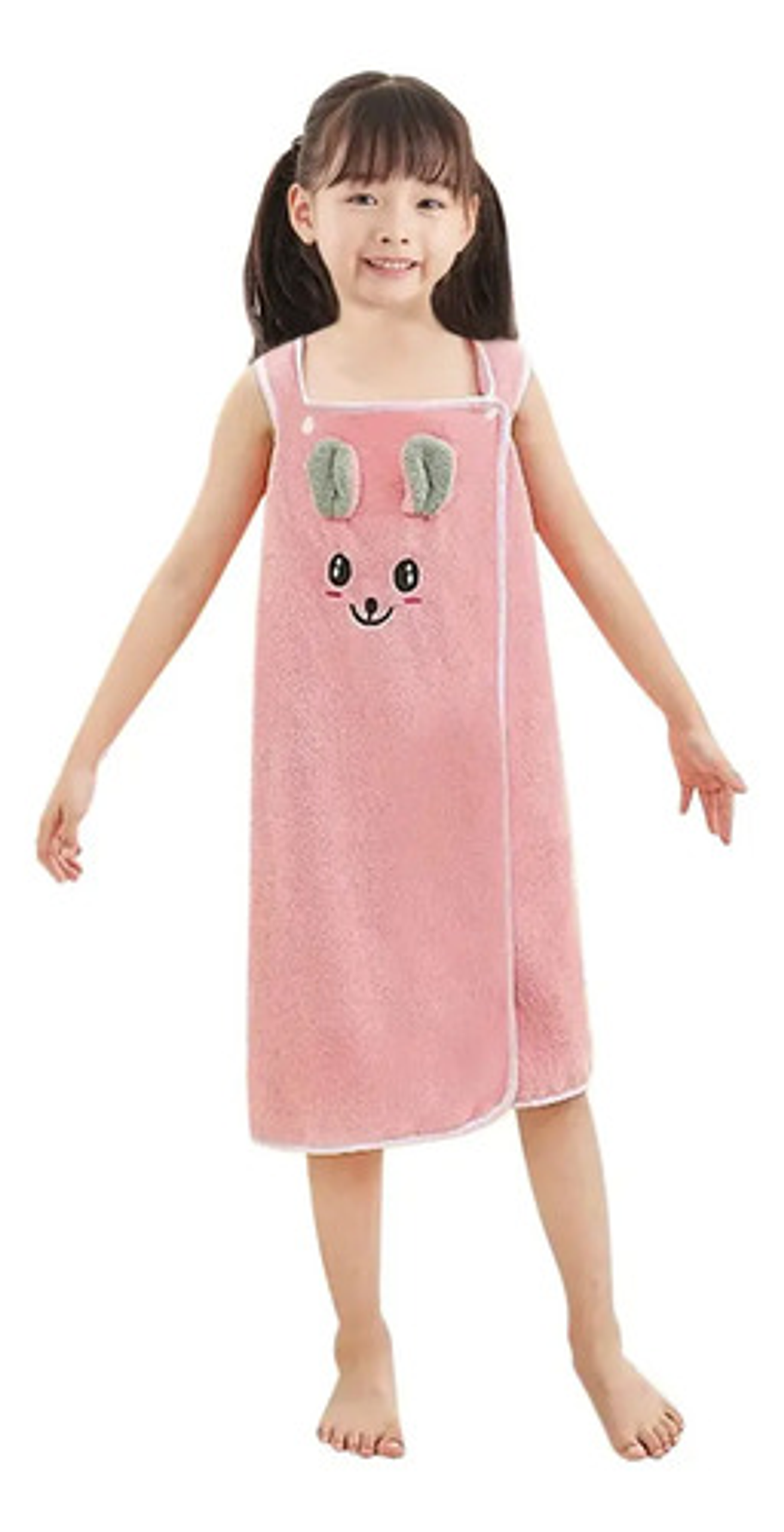 5pcs Toalla De Baño Conejo Secado Rapido Ponible Para Niños 1