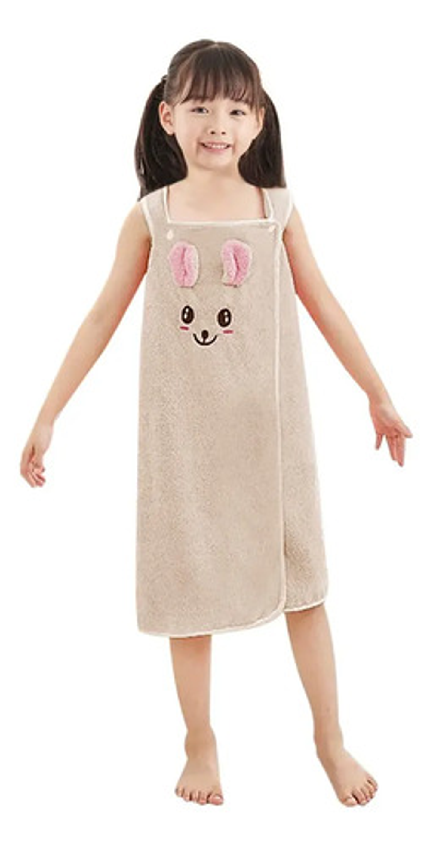 5pcs Toalla De Baño Conejo Secado Rapido Ponible Para Niños 2