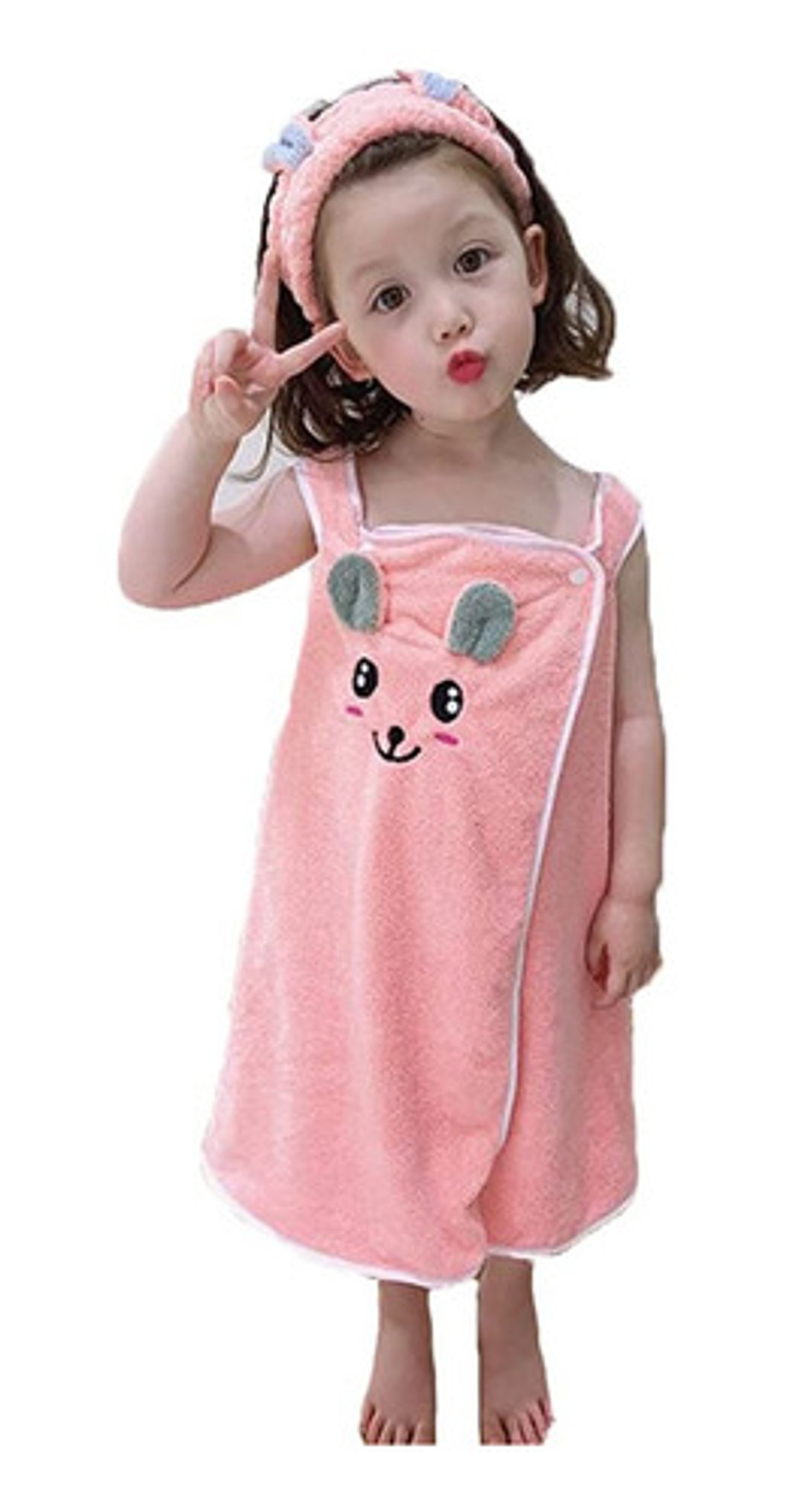 5pcs Toalla De Baño Conejo Secado Rapido Ponible Para Niños 6