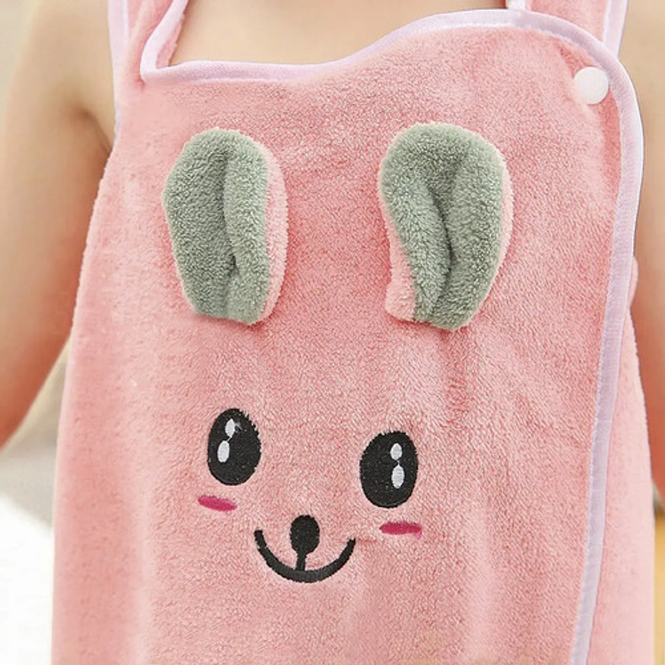 5pcs Toalla De Baño Conejo Secado Rapido Ponible Para Niños 7