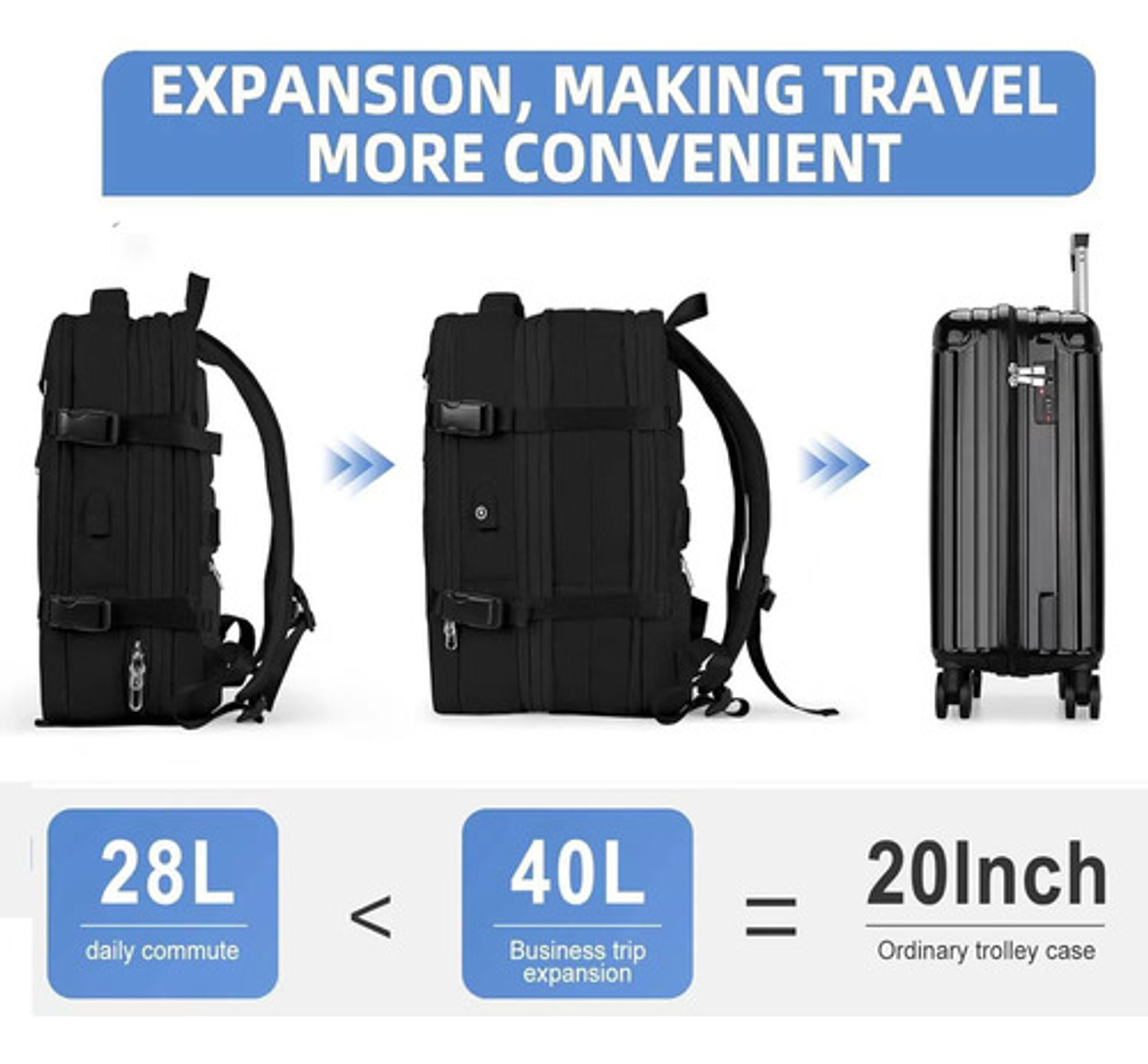 Mochila Viaje Impermeable Antirrobo Con Puerto Usb Notebook 4