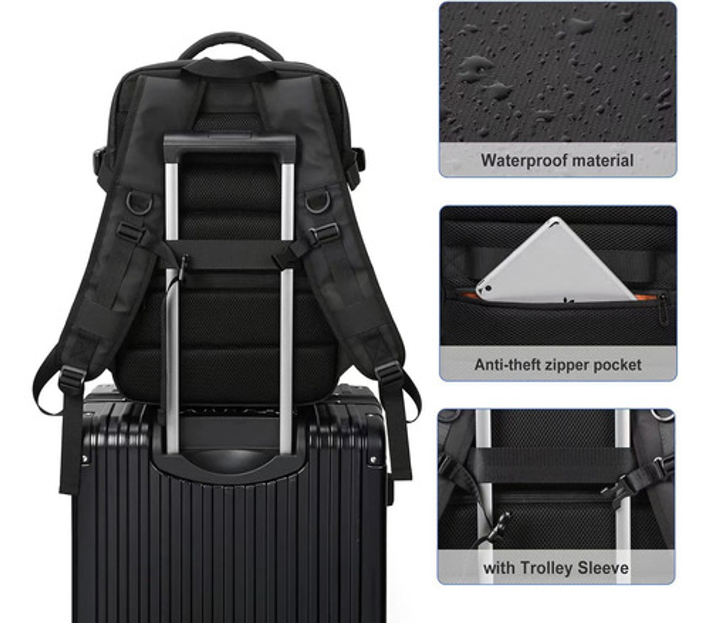 Mochila Viaje Impermeable Antirrobo Con Puerto Usb Notebook 5