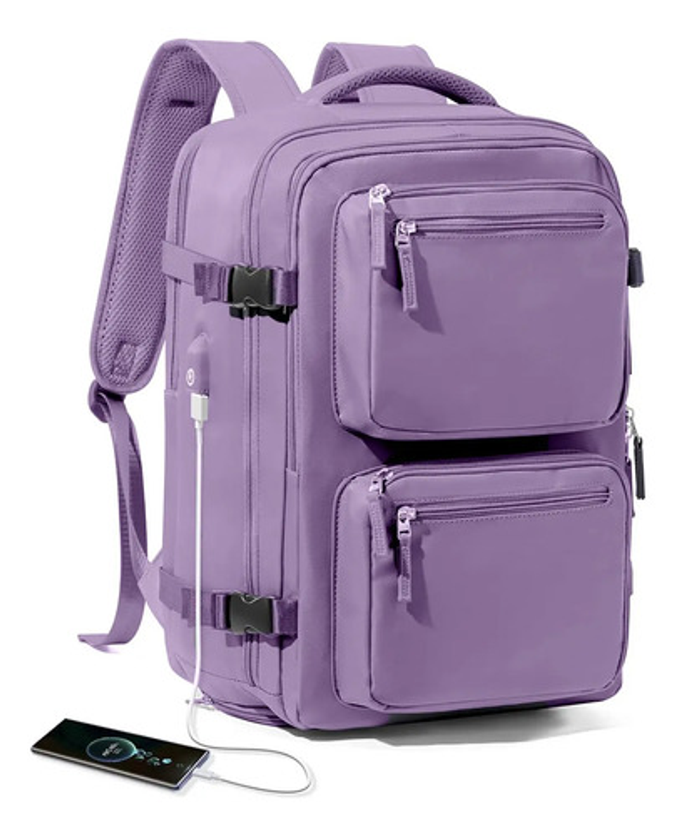 Mochila Viaje Impermeable Antirrobo Con Puerto Usb Notebook 7