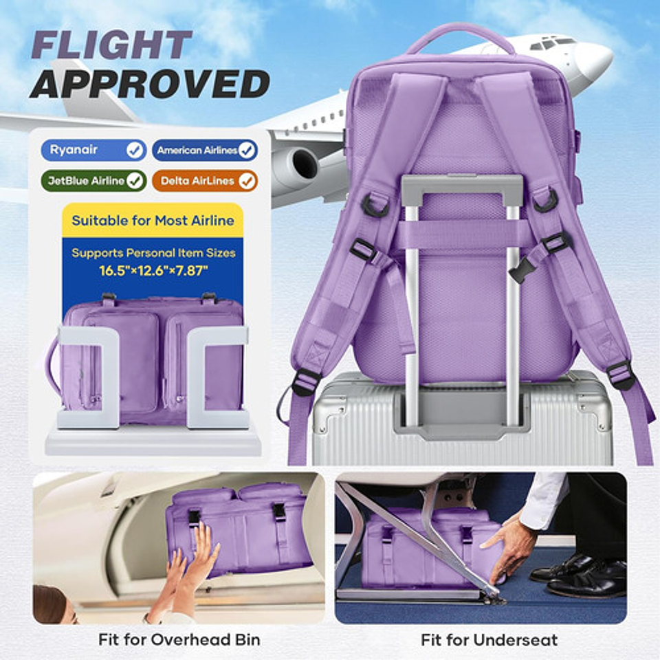 Mochila Viaje Impermeable Antirrobo Con Puerto Usb Notebook 11