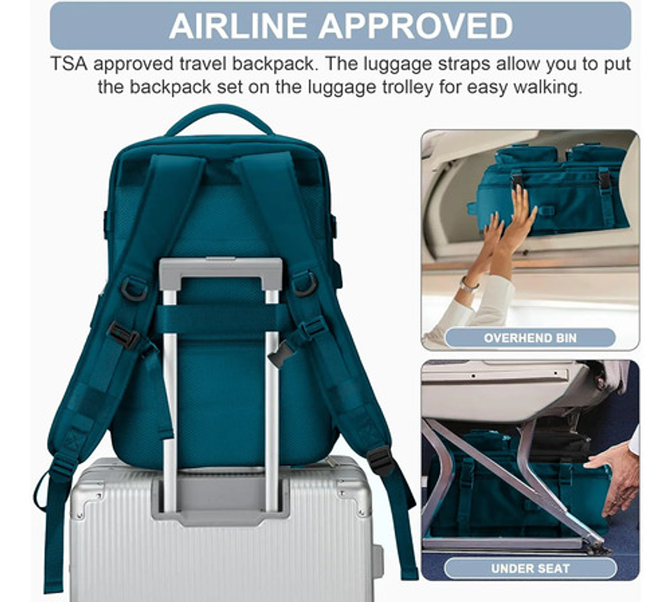 Mochila Viaje Impermeable Antirrobo Con Puerto Usb Notebook 29