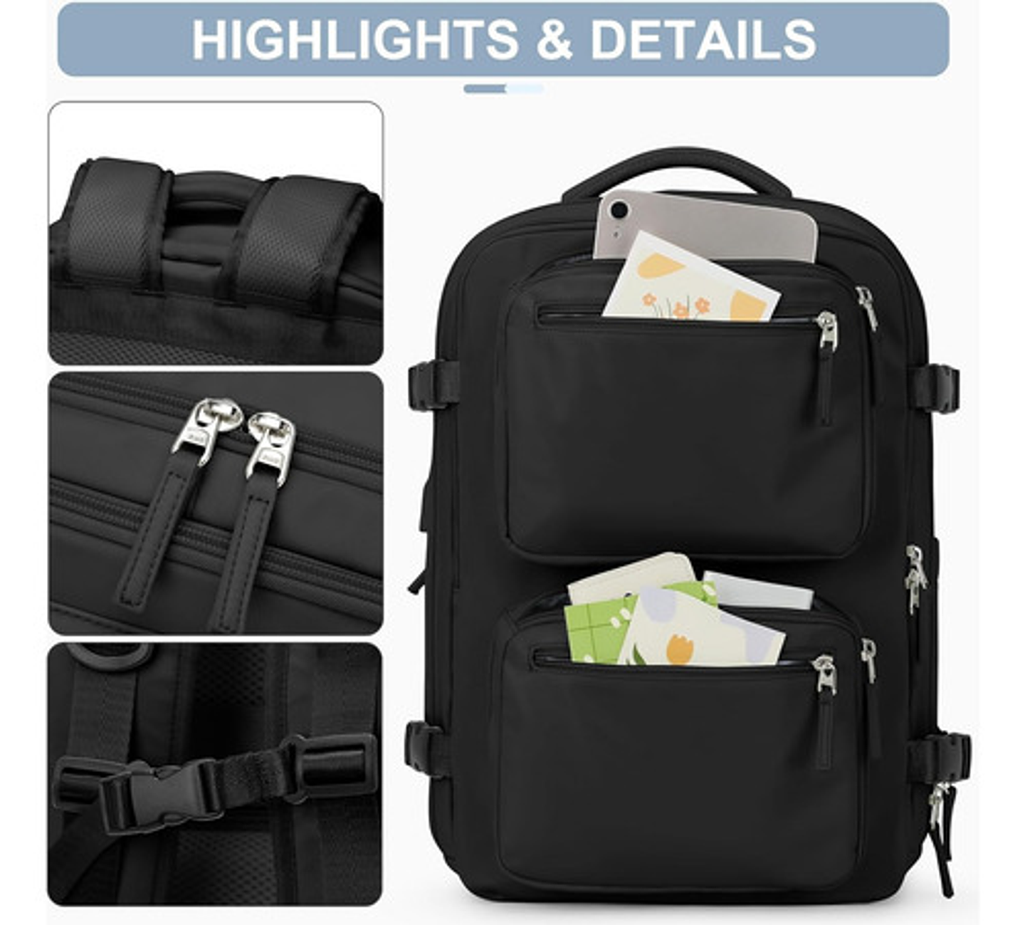 Mochila Viaje Impermeable Antirrobo Con Puerto Usb Notebook 39