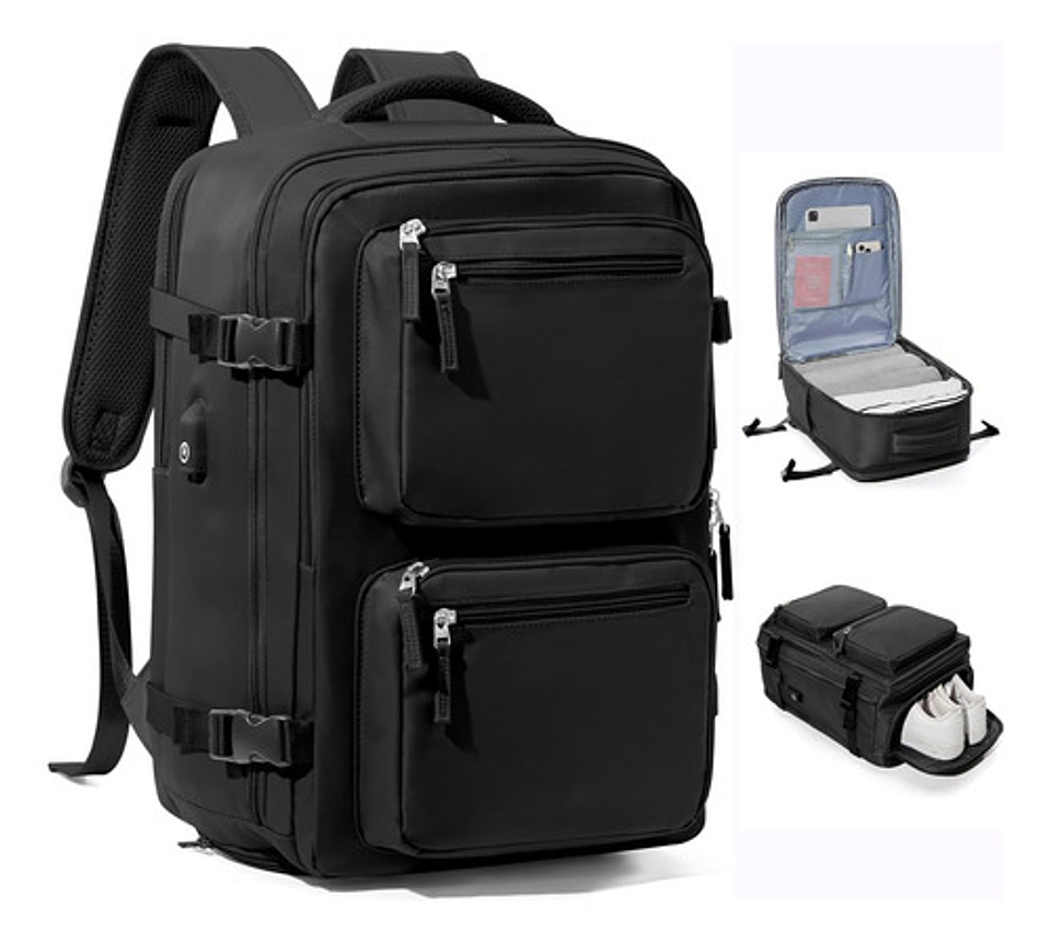 Mochila Viaje Impermeable Antirrobo Con Puerto Usb Notebook 41