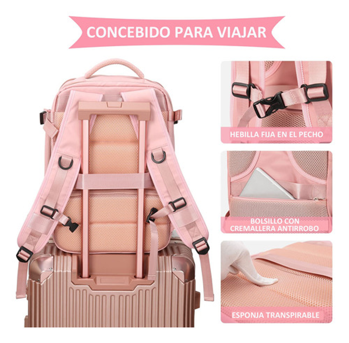 Mochila Viaje Impermeable Antirrobo Con Puerto Usb Notebook 46