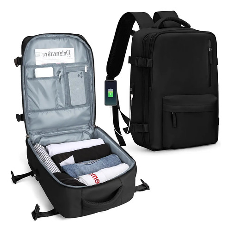 Mochila Viaje Impermeable Antirrobo Con Puerto Usb Notebook 69