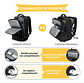 Mochila Viaje Impermeable Antirrobo Con Puerto Usb Notebook - Miniatura 70