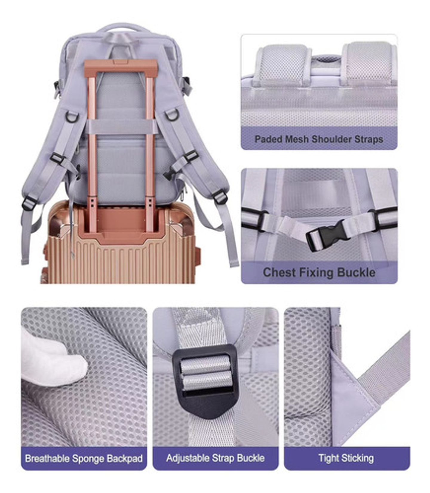 Mochila Viaje Impermeable Antirrobo Con Puerto Usb Notebook 86