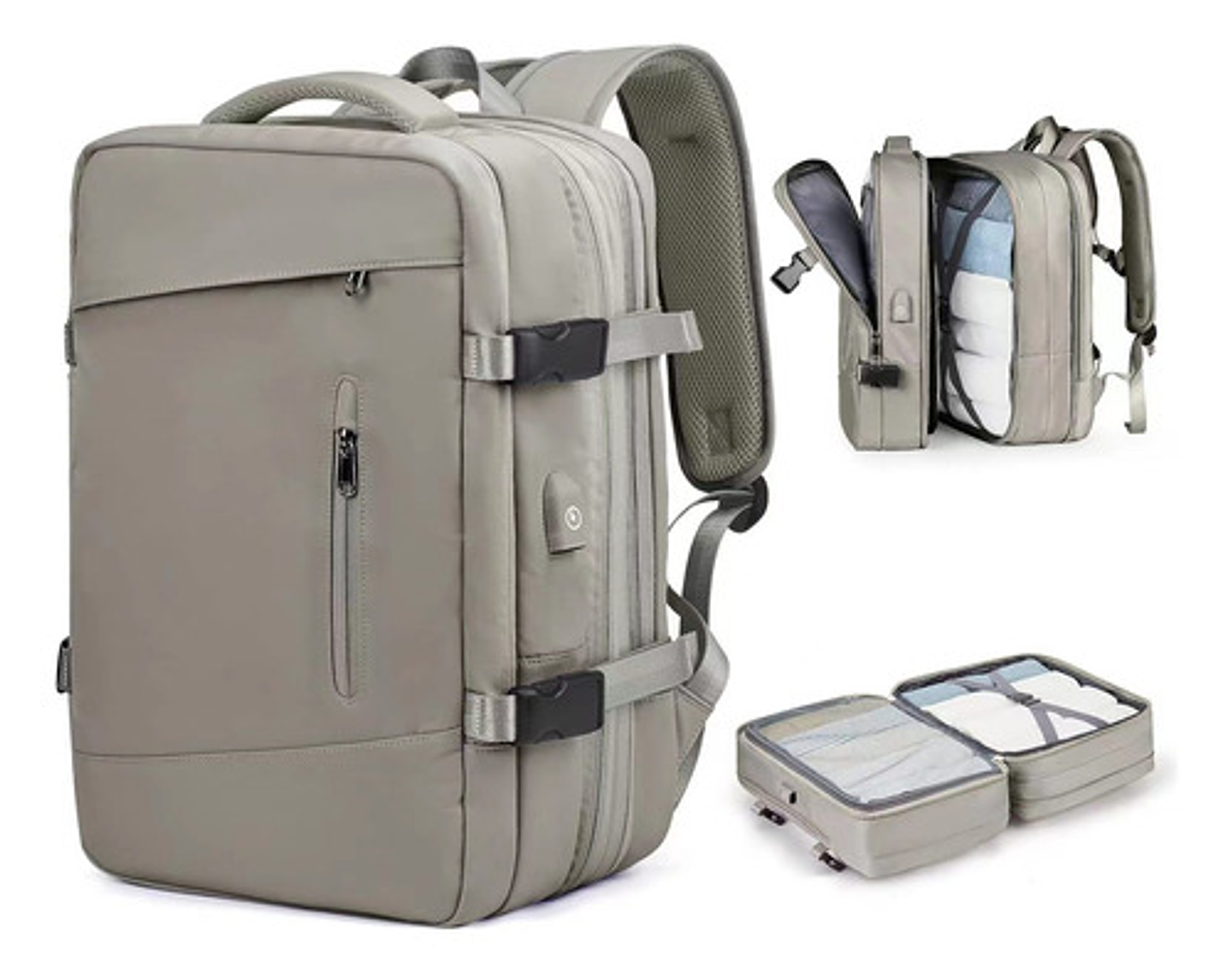 Mochila Viaje Impermeable Antirrobo Con Puerto Usb Notebook 88