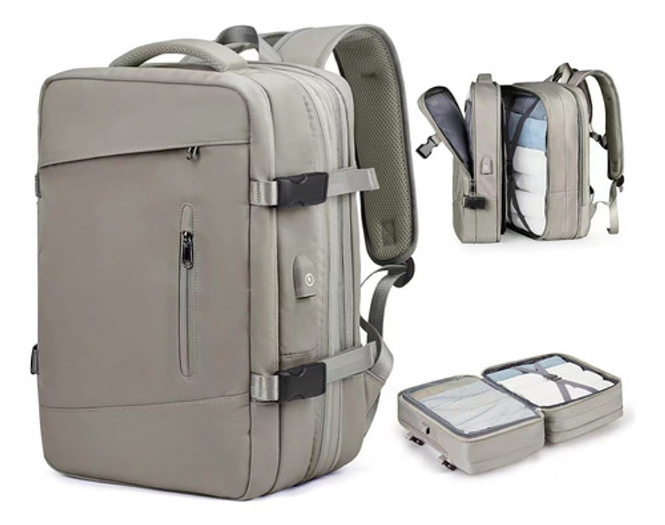 Mochila Viaje Impermeable Antirrobo Con Puerto Usb Notebook 88