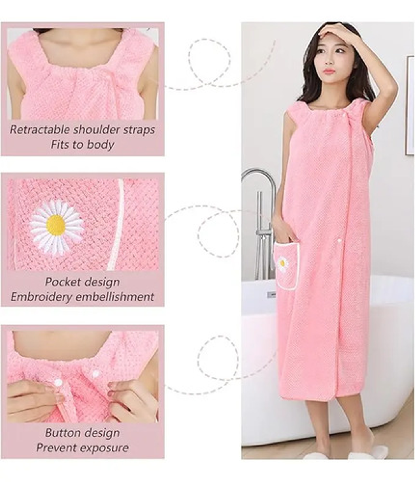 Pack 3 Toalla De Baño Con Diseño De Lazotoalla De Baño Mujer 3