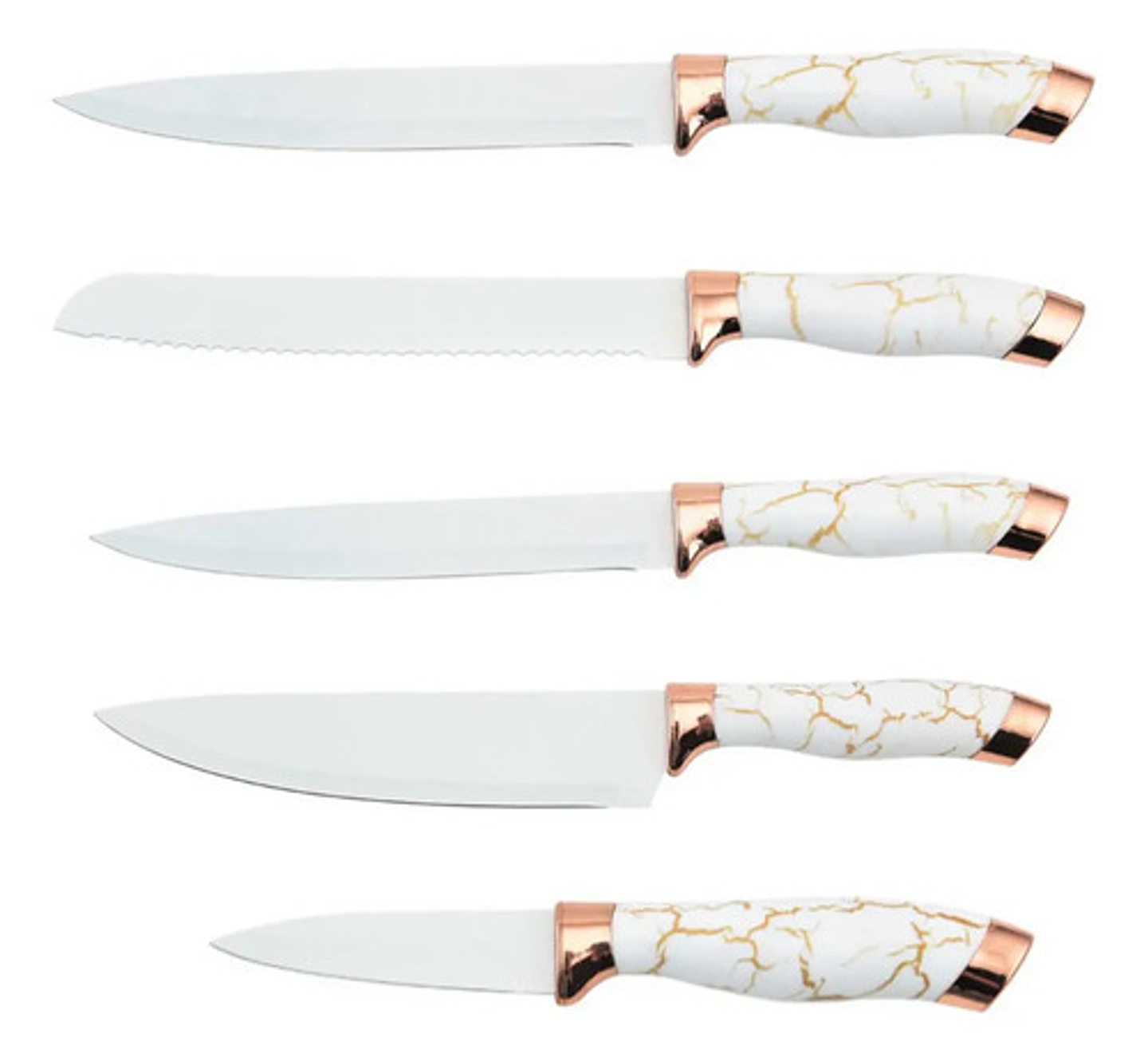 Pack 6 Cuchillos De Cocina Acero Inoxidable Antibacterial 2