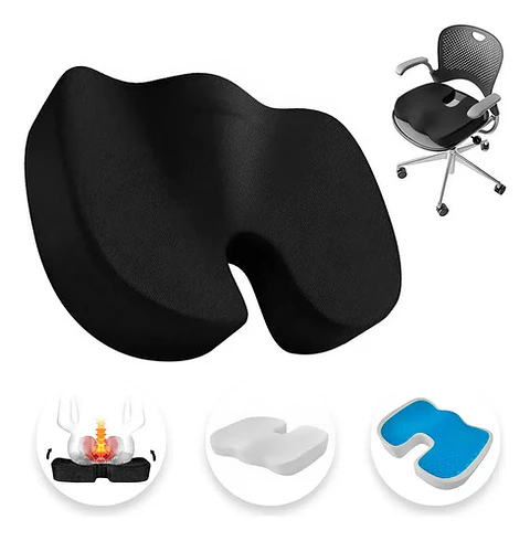 Cojín Ortopédico De Asiento Lumbar Antideslizante Oficina