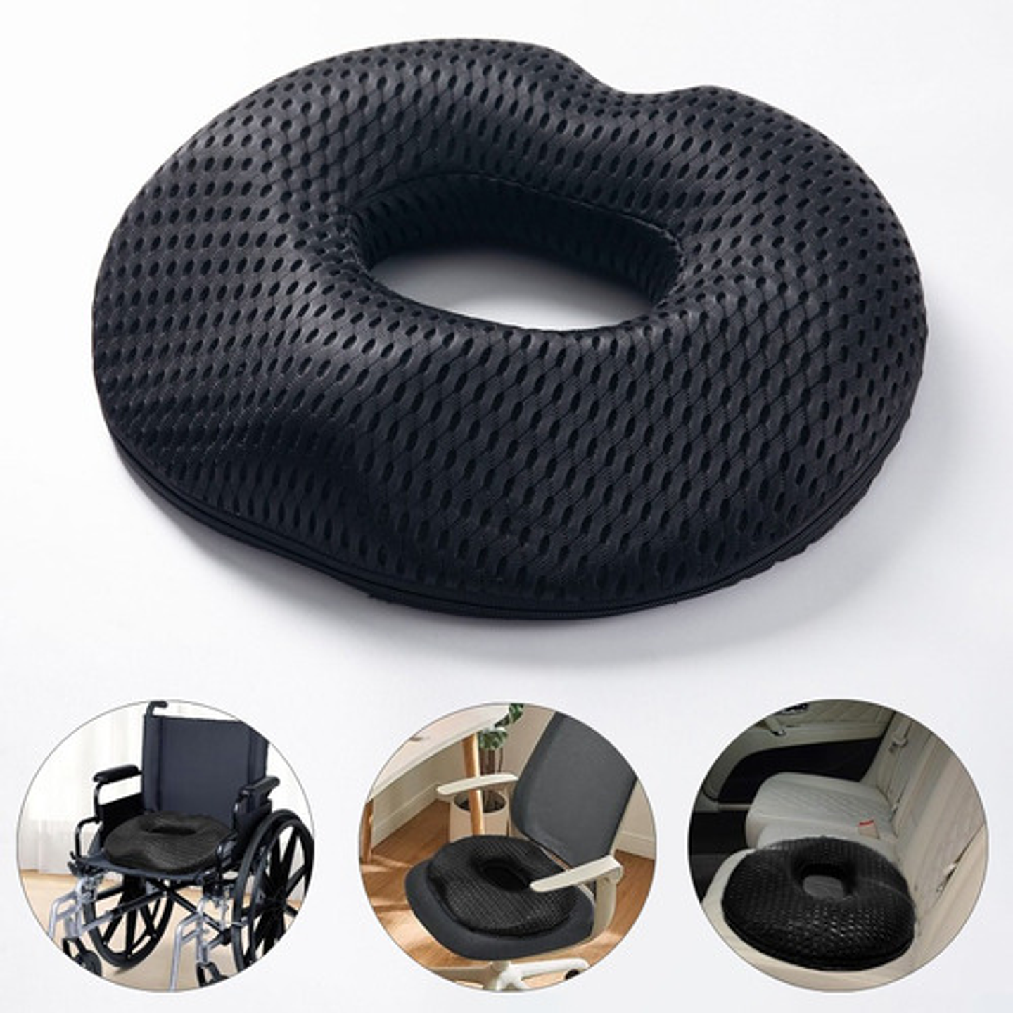 Cojín Ortopédico De Asiento Lumbar Antideslizante Oficina 7