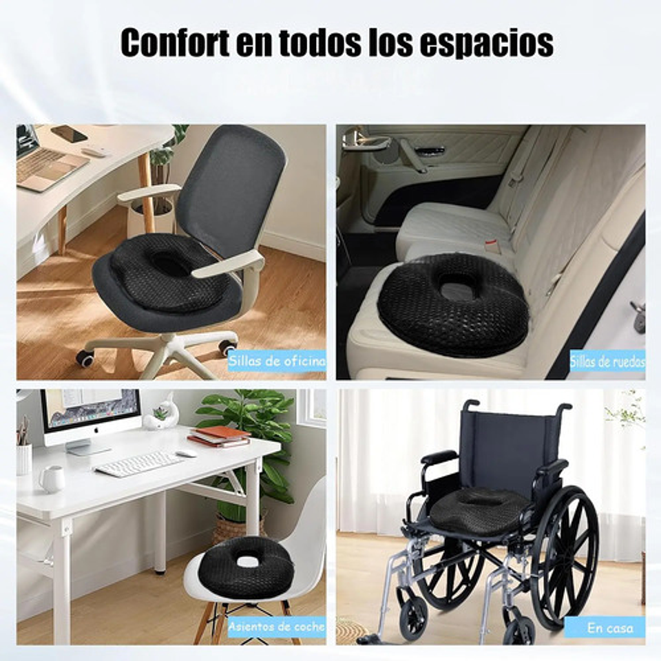 Cojín Ortopédico De Asiento Lumbar Antideslizante Oficina 13
