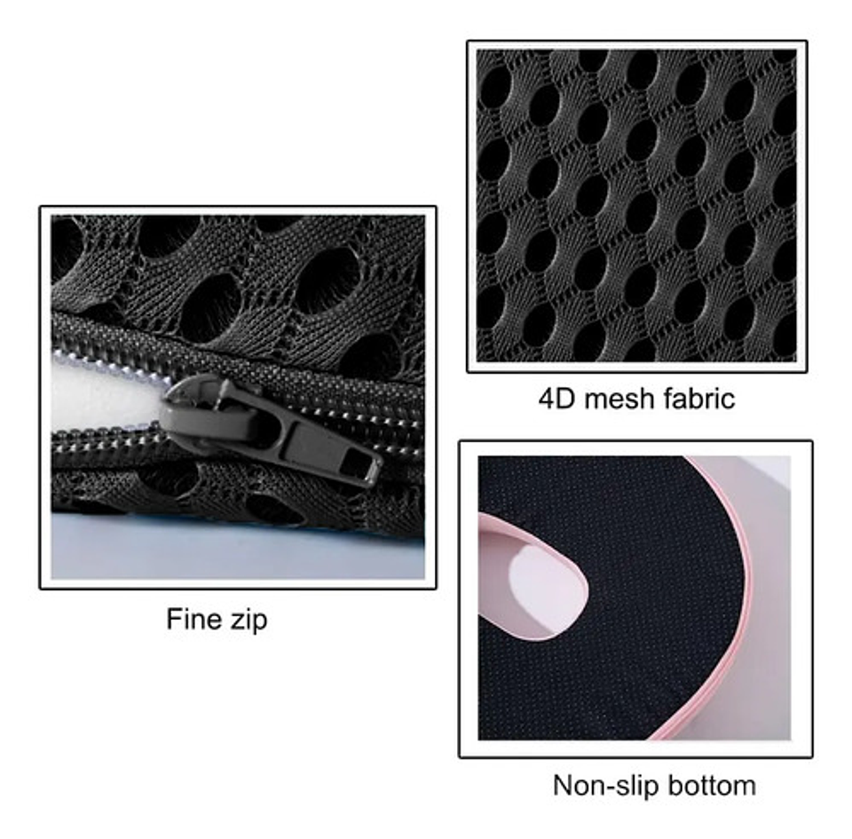 Cojín Ortopédico De Asiento Lumbar Antideslizante Oficina 14