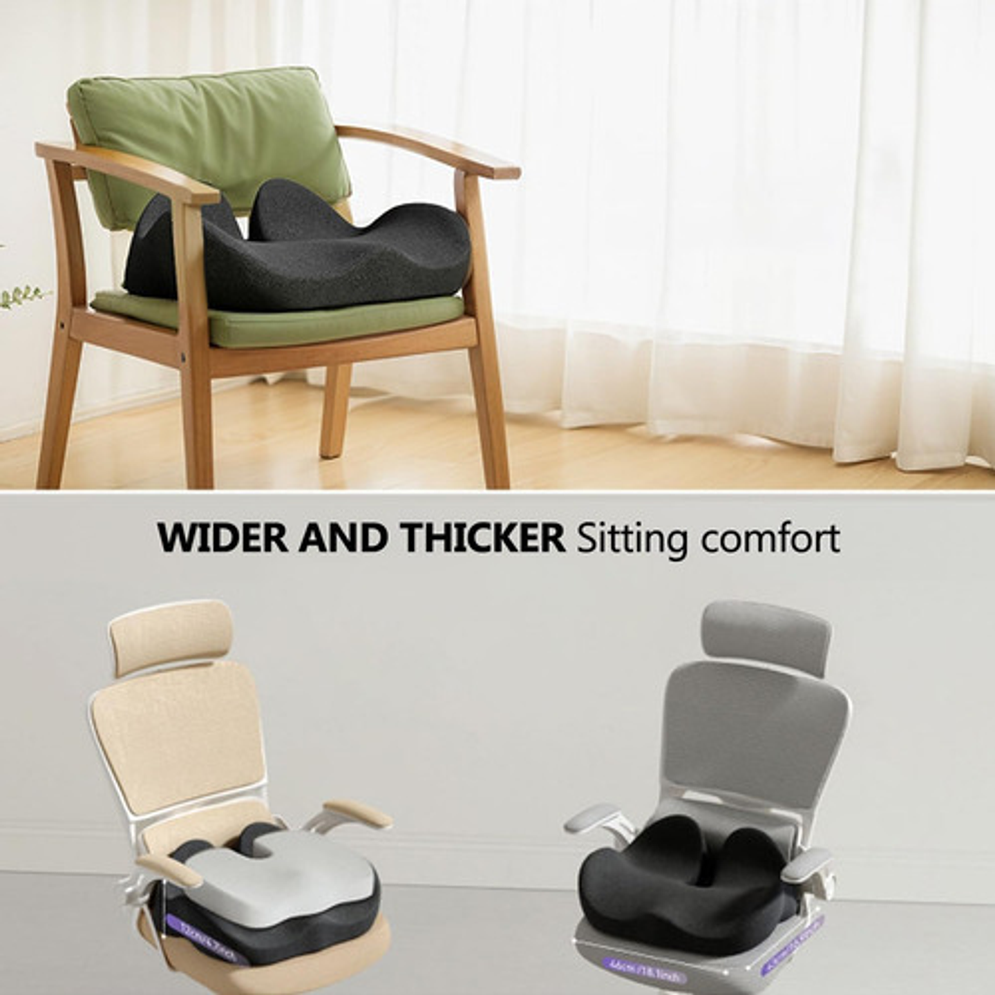 Cojín Ortopédico De Asiento Lumbar Antideslizante Oficina 27