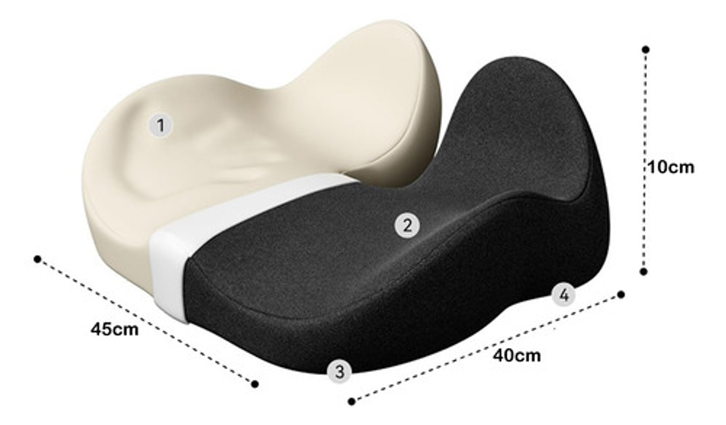 Cojín Ortopédico De Asiento Lumbar Antideslizante Oficina 28