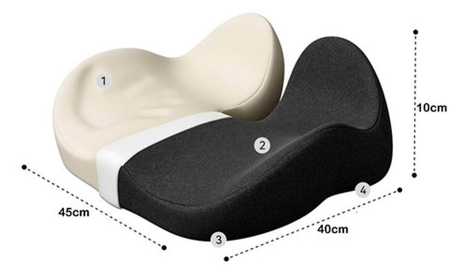 Cojín Ortopédico De Asiento Lumbar Antideslizante Oficina 28