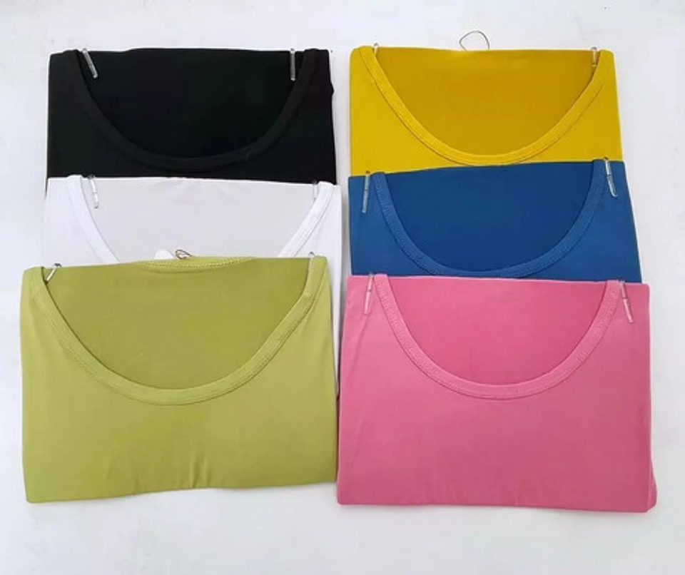 Pack 6 Camiseta Bambú  De Manga Corta Para Mujer 11