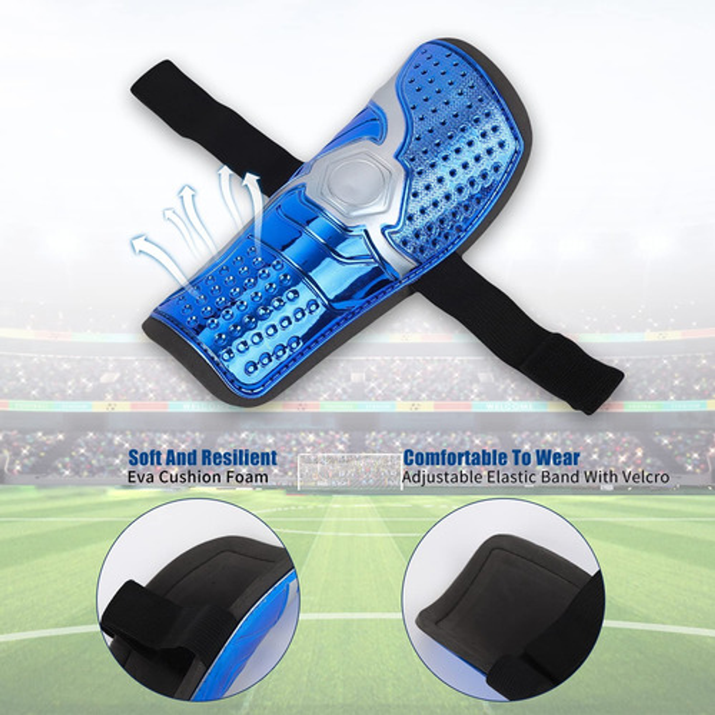 Espinilleras De Fútbol Con Tobillo Protectora Adulto Y Niños 5