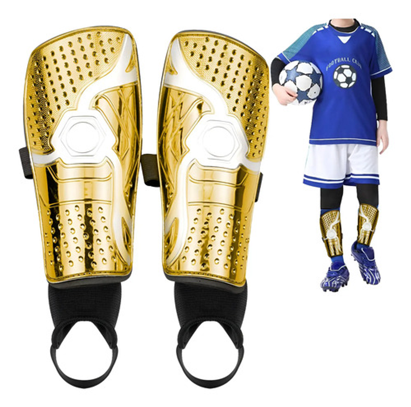 Espinilleras De Fútbol Con Tobillo Protectora Adulto Y Niños 11