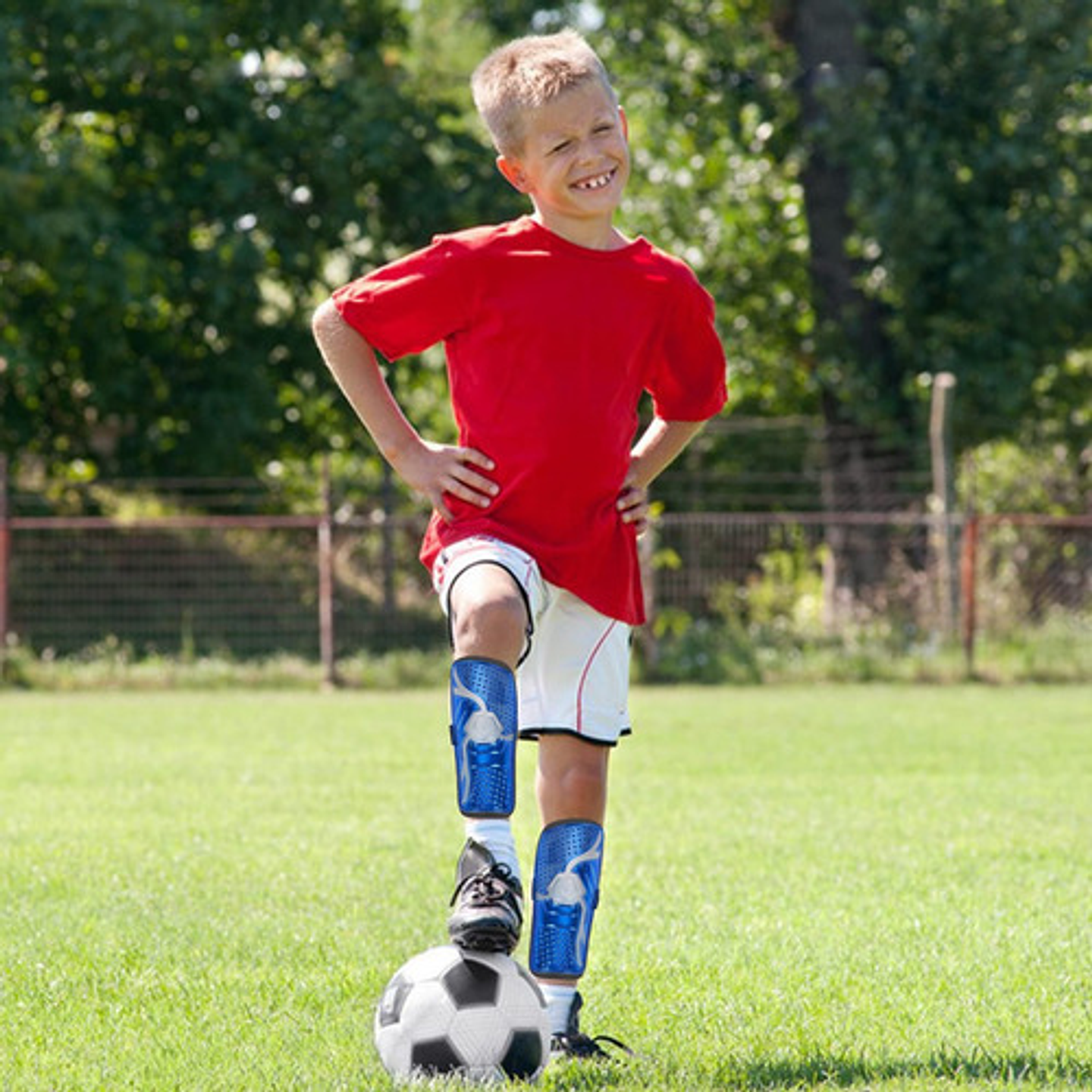 Espinilleras De Fútbol Con Tobillo Protectora Adulto Y Niños 18